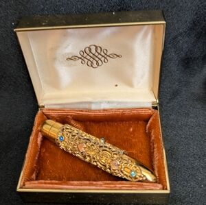#1. Vintsge 1950s Ornate Gold Filegree Miniature Pen